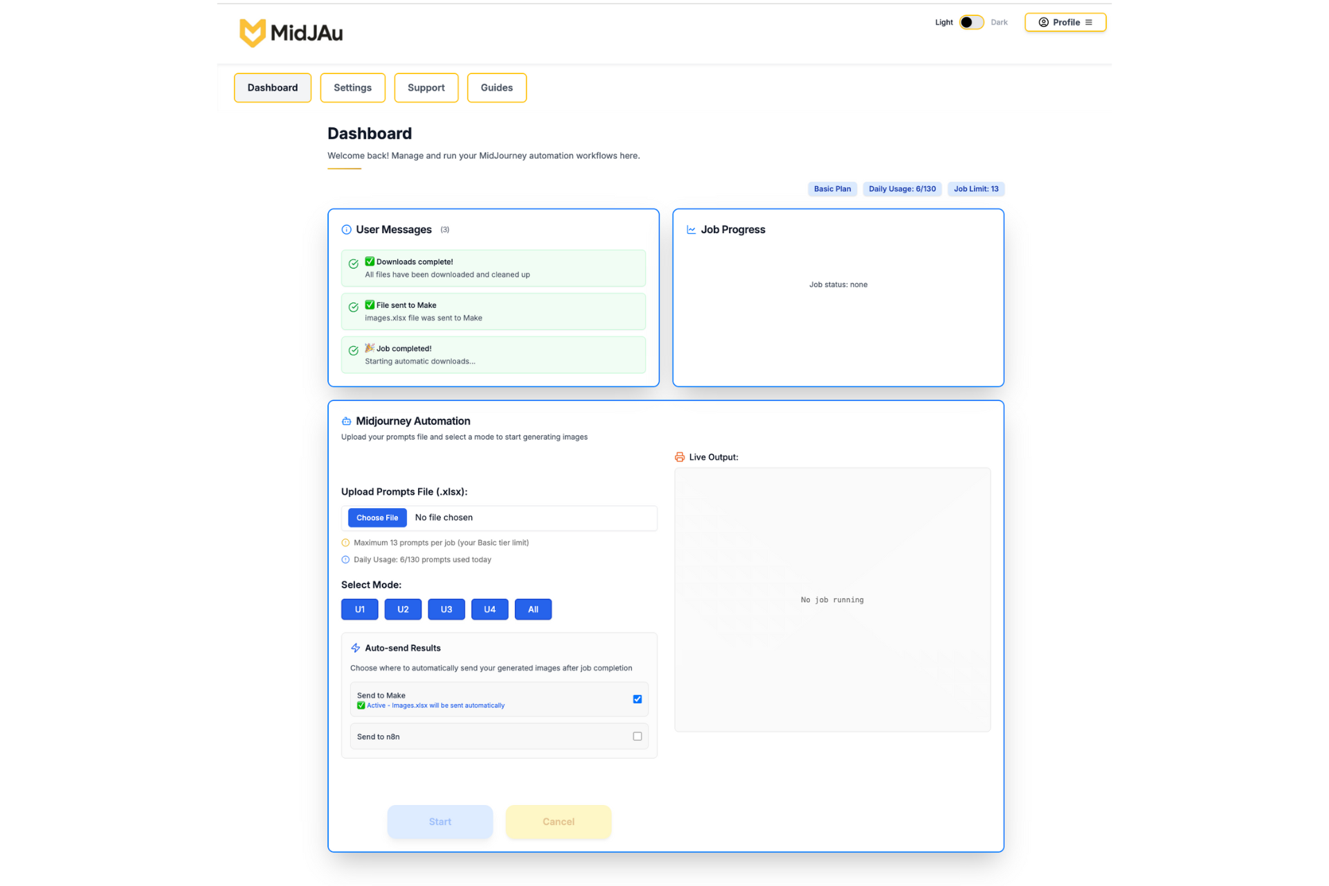 MidJAu Dashboard Screenshot 4