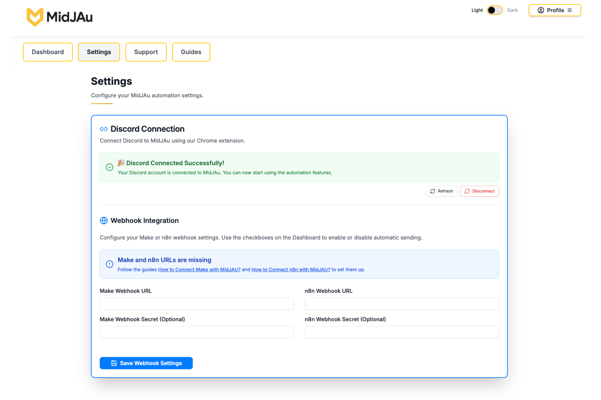 MidJAu Dashboard Screenshot 5