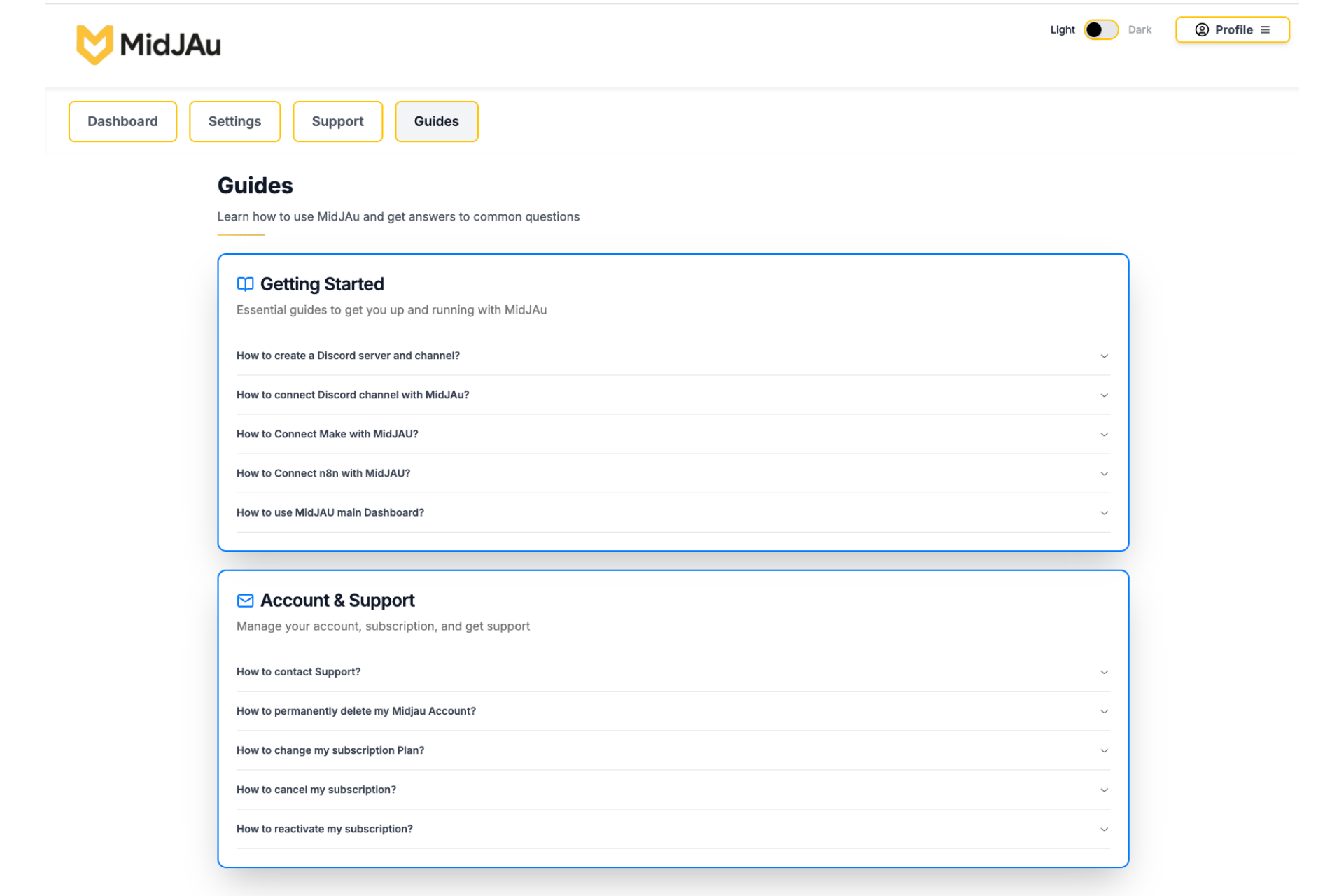 MidJAu Dashboard Screenshot 6